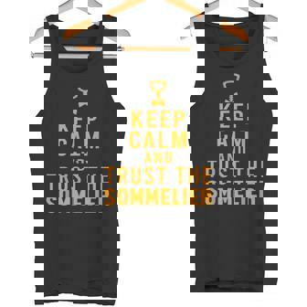 Keep Calm Sommelier Wine Waiter Restaurant Winemaker Tank Top - Monsterry