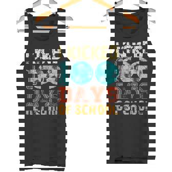 I Kicked 100 Days Of School Fútbol Deportes Niños Niños Camiseta sin mangas - Regaloses