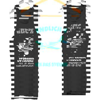 Kids 4th Birthday Plane Finally 4 Boy 4 Years Aeroplane Tank Top - Monsterry