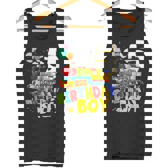 Kids 5th Birthday Train Boys 5 Years Old I'm Five Tank Top - Monsterry