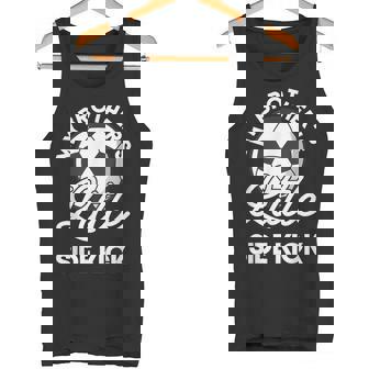 Kids My Brother's Little Side-Kick Soccer Younger Sibling Tank Top - Monsterry