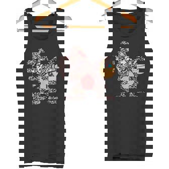Kids Dabbing Easter Rabbit Leopard Print Wild Animal Spots Tank Top - Monsterry