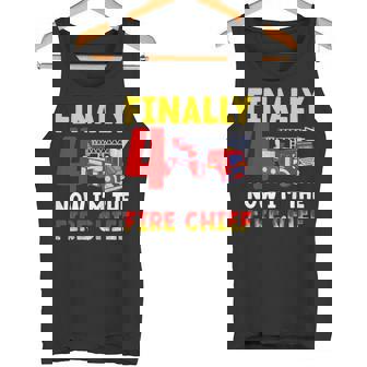 Kids Finally 4 Now I'm The Fire Chief 4th Birthday Fire Truck Tank Top - Monsterry