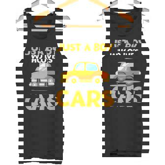 Kids Just A Boy Who Loves Cars Automobile Toys Lover Son Grandson Tank Top - Monsterry