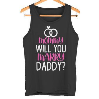 Kids Mommy Will You Marry My Daddy Marriage Proposal Tank Top - Monsterry