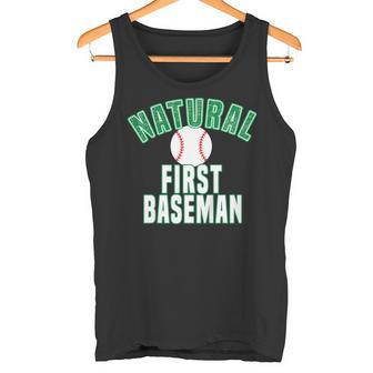 Kids Natural First Baseman Softball First Base Sport Kids Tank Top - Monsterry