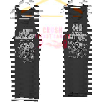 Kids Pink Monster Truck Breast Cancer Awareness Toddler Boy Kids Tank Top - Monsterry