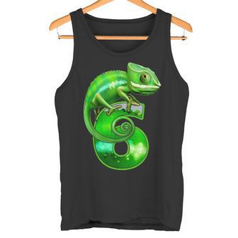 Kinder 6 Jahre Alte Eidechse 6 Geburtstag Party Chamäleon Tank Top - Geschenkecke