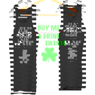 Kiss Buy Me A Drink Beer I'm Irish St Patrick's Day Mask Tank Top - Monsterry