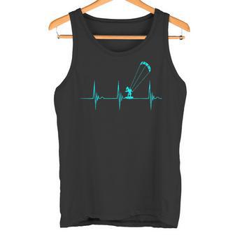 Kitesurfing Kitesurfer Battement De Cœur Impulsion Kiteboard Débardeur e - Cadeauxyz