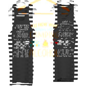 You Know What Rhymes With Camping And Alcohol Wine Campers Tank Top - Monsterry