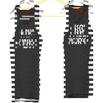 I Know My Worth Self-Care Inspirational Affirmations Tank Top - Monsterry
