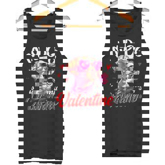 Labrador Retriever Is My Valentine Hearts Dog Valentines Day Tank Top - Monsterry