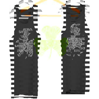 Lacrosse Shamrock Clover St Patricks Day Player Coach Tank Top - Monsterry