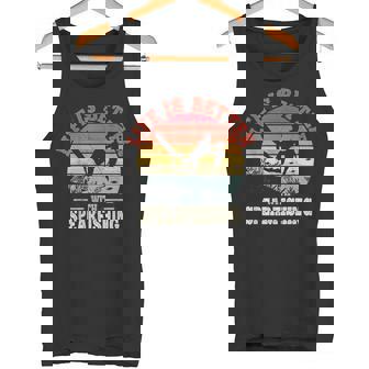 Laida Es Mejor Con La Pesca Submarina Retro Para Hombre Submarinero Camiseta sin mangas - Regaloses