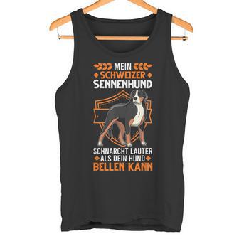 Large Swiss Mountain Dog Snoring Swiss Dog Tank Top - Geschenkecke