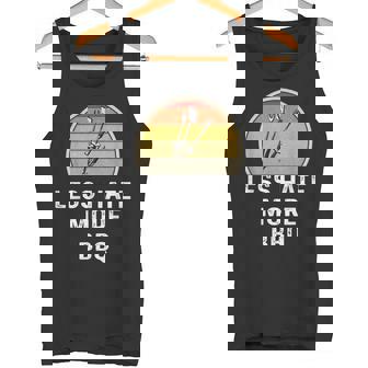 Less Hate More BBQ Brisket Smoking Grilling Grill Tank Top - Monsterry