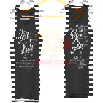 Let's Drink To Future Goals Wine Glass Cheers Tank Top Tank Top - Monsterry