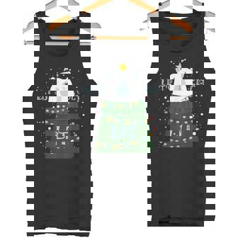 Let's Get Lit Cute Polar Bear Christmas Pajamas Tank Top - Monsterry