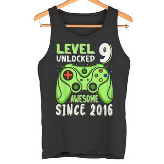 Level 9 Unlocked Awesome 2016Ideospiel 9Th Birthday Boy Tank Top - Geschenkecke