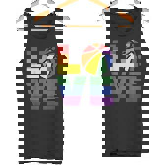 LGBT Love Rainbow Basketball Gay Pride Player Fan Tank Top - Monsterry