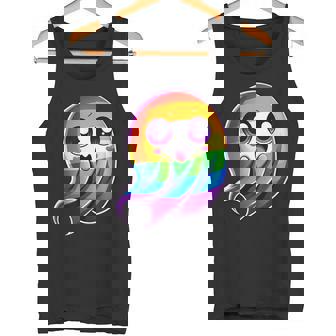 LGBTQ Ghost Rainbow Gay Pride Tank Top - Monsterry