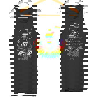 LGBTQ Pride Mama Bear Free Mom Hugs LGBT Proud Rainbow Ally Tank Top - Monsterry