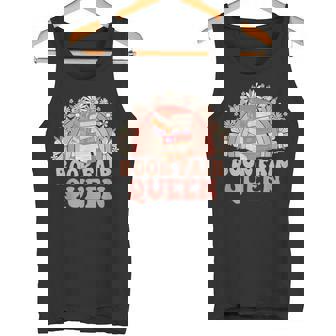 Library Book Fair Queen Vibe Groovy Retro School Reading Tank Top - Monsterry