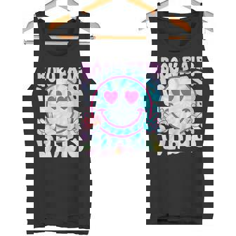 Library Book Fair Vibe Groovy Retro Tie Dye School Reading Tank Top - Monsterry