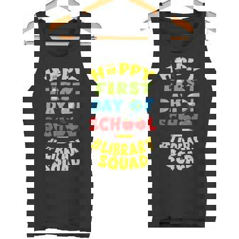 Library Squad School Staff Happy First Day Of School Match Tank Top - Monsterry