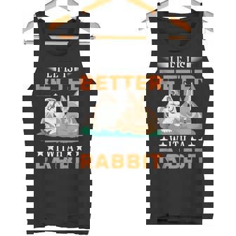 Life Is Better With a Rabbit Hare Rabbit Tank Top Tank Top - Monsterry