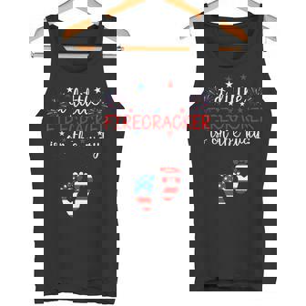 A Little Firecracker Is On The Way 4th Of July Pregnancy Tank Top - Monsterry