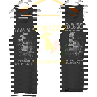 Get In Loser We'Re Doing Butt Stuff Retro Vintage Sunset Tank Top - Monsterry
