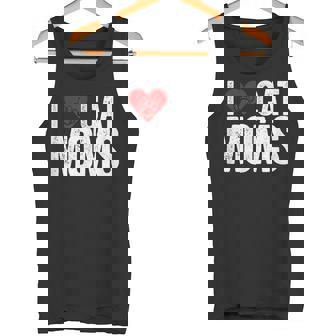 I Love Cat Moms Graphic Red Heart Love Cat Moms Tank Top - Monsterry