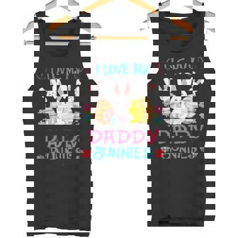 I Love My Daddy Bunnies Easter Eggs Bunny Father's Day Tank Top - Monsterry