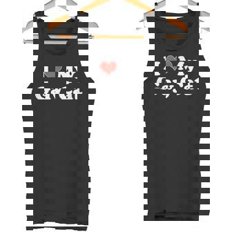 I Love My Gay Cat Heart LGBT Pet Pride Proud Parent Tank Top - Monsterry
