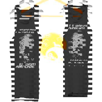 I Love Horror Movies And My Dachshund Tank Top - Monsterry