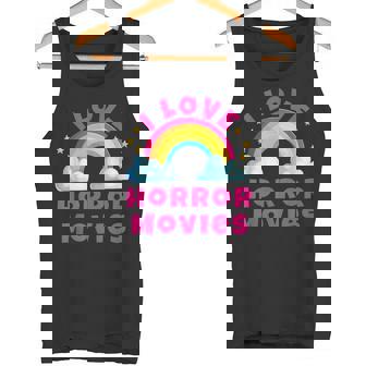 I Love Horror Movies Shirts Sarcastic Retro Horror Tank Top - Monsterry