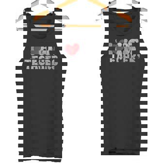 I Love Hot Teacher Funny Teacher Retro I Heart Hot Teachers Tank Top - Monsterry