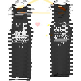 I Love Jesus And Penguins Christian Flightless Bird Bible Tank Top - Monsterry