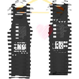 I Love LENNON First Name Cool Heart Personalized Name Tank Top - Monsterry