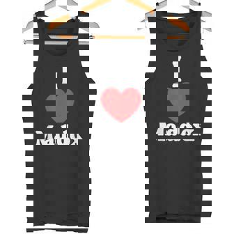 I Love Maddox Heart Groovy Personalized Name Maddox Tank Top - Monsterry