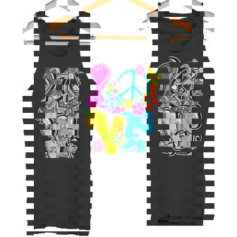 Love Peace Freedom 60S 70S Tie Dyeintage Hippie Costume Débardeur e - Cadeauxyz
