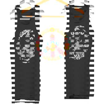 Love Peace Jesus Christian Fun 60s 70s Costume Groovy Hippie Tank Top - Monsterry