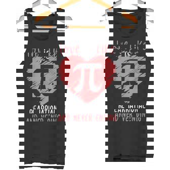 Love Is Like Pi Valentines Math Teacher Pi Day Tank Top - Monsterry