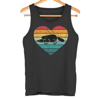 I Love Platypus Silhouette Heart Wilderness Australia Tank Top - Geschenkecke