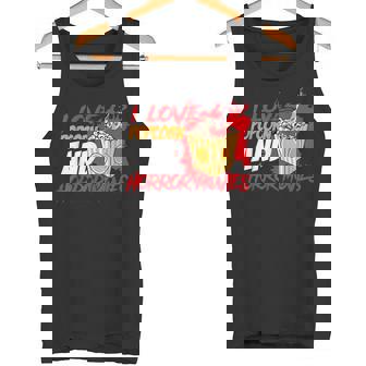 I Love Popcorn And Horror Movies Halloween Horror Movie Fan Tank Top - Monsterry