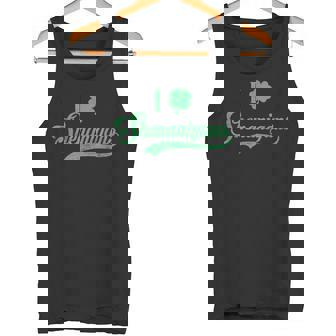 I Love Shenanigans Mixed Clover Shamrock StPatrick's Tank Top - Monsterry