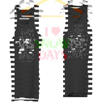 I Love Snow Days Educator Student Winter Tank Top - Monsterry