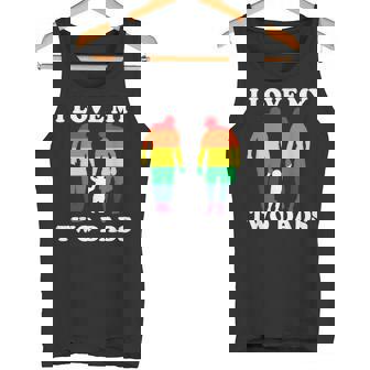 I Love My Two Dads Gay Couple Tank Top - Monsterry